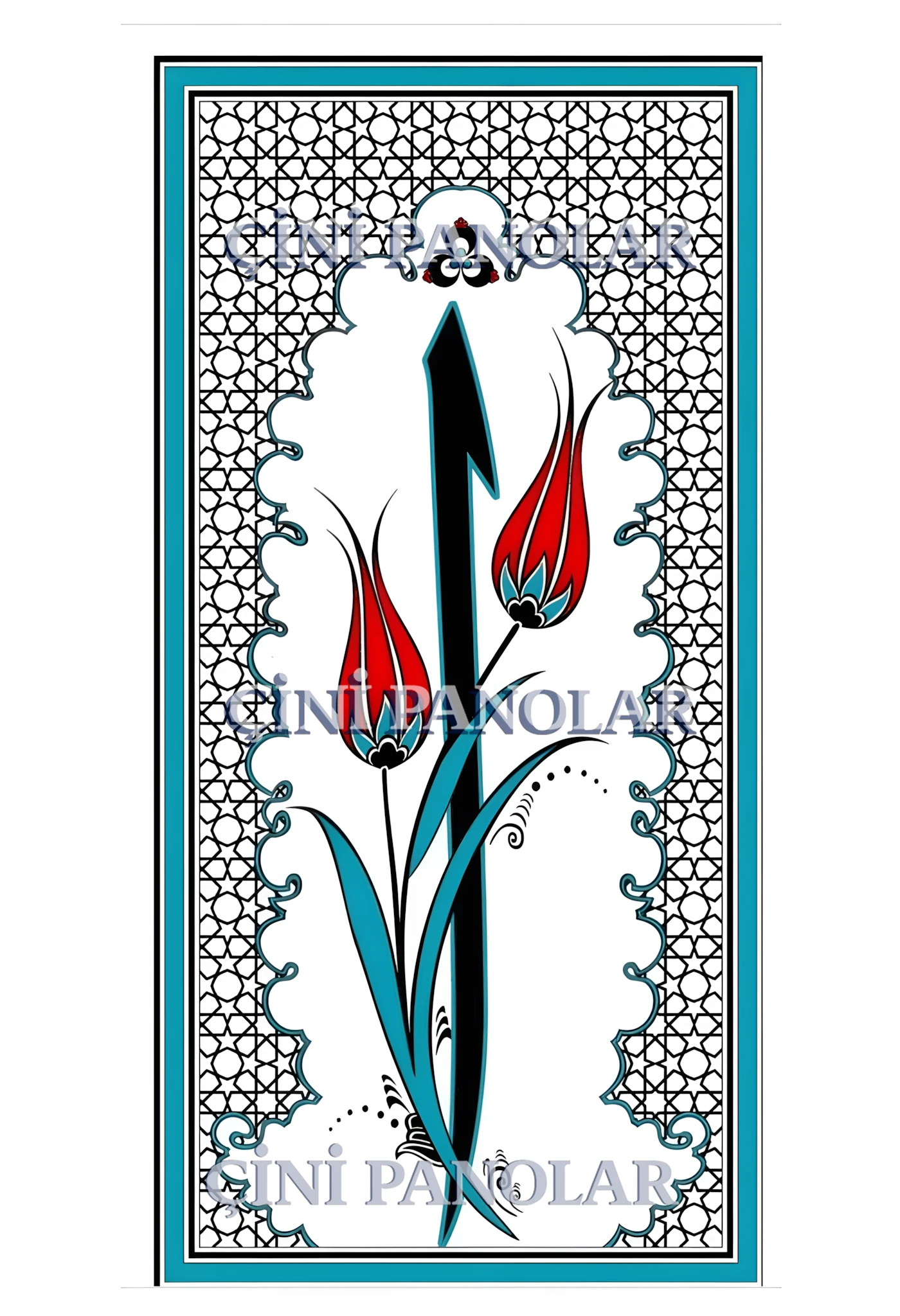 Çini Panolar - 12, 60x120 Ayetli Çini Pano Modelleri, Çini Tablo Fiyatları, Lider Çini