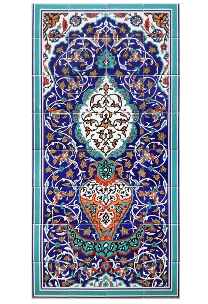 Çini Panolar - 25, 80x160 Saksılı Çini Pano Lider Çini