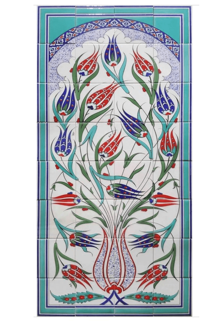 Çini Panolar - 29, 80x160 Porselen Çini Pano Lider Çini
