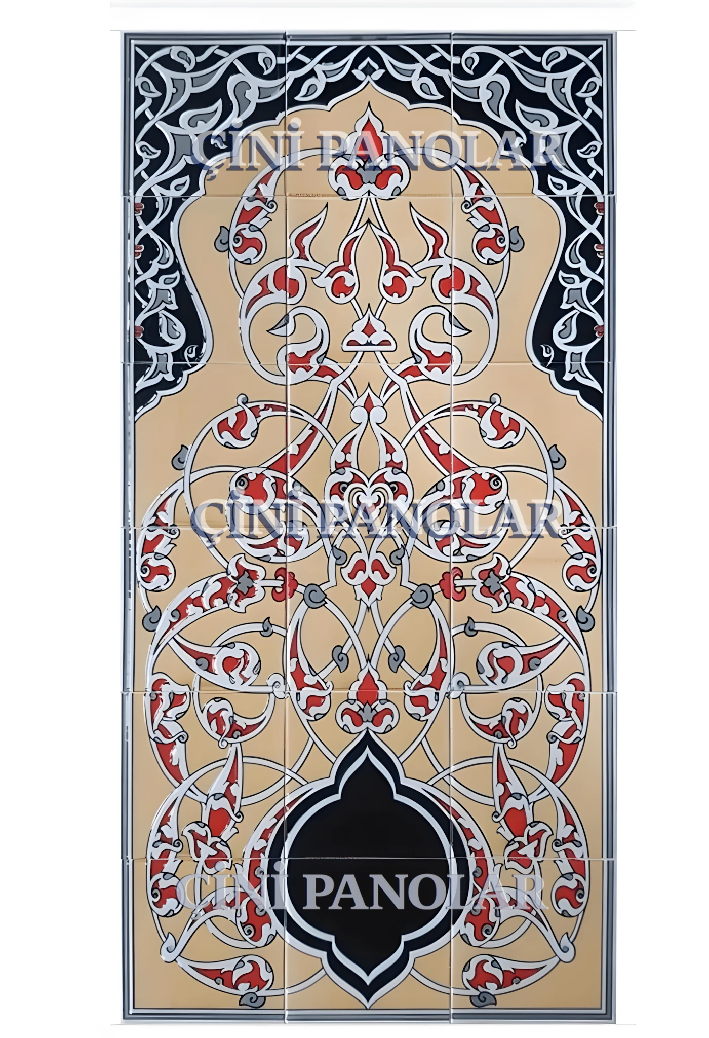 Çini Panolar - 08, Çini Pano El Dekoru 60X120