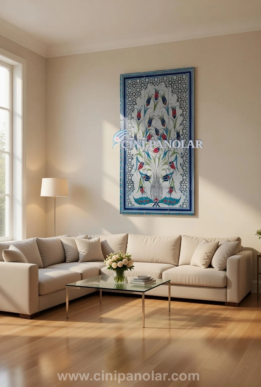 Lale Motifli İznik Çini Duvar Tablosu | CT13