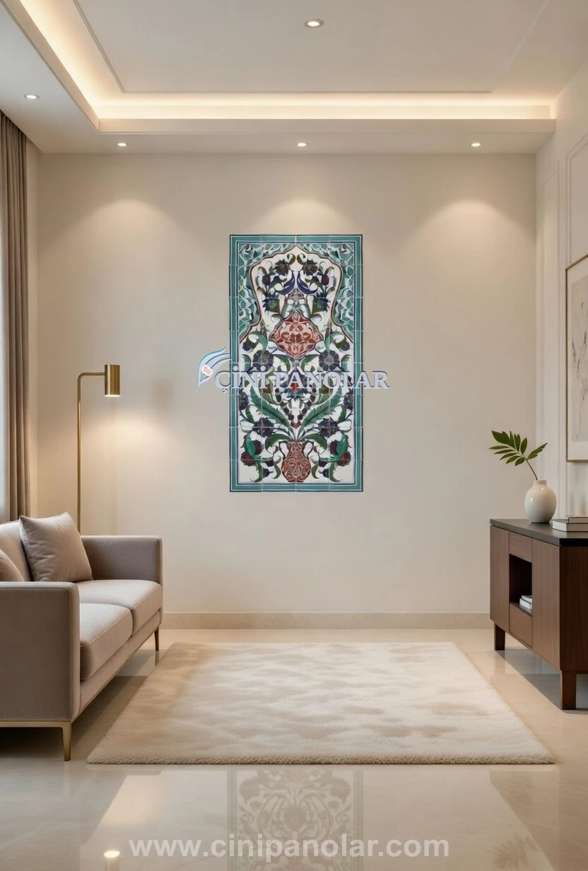 Vazo Motifli İznik Çini Duvar Tablosu | CT14 