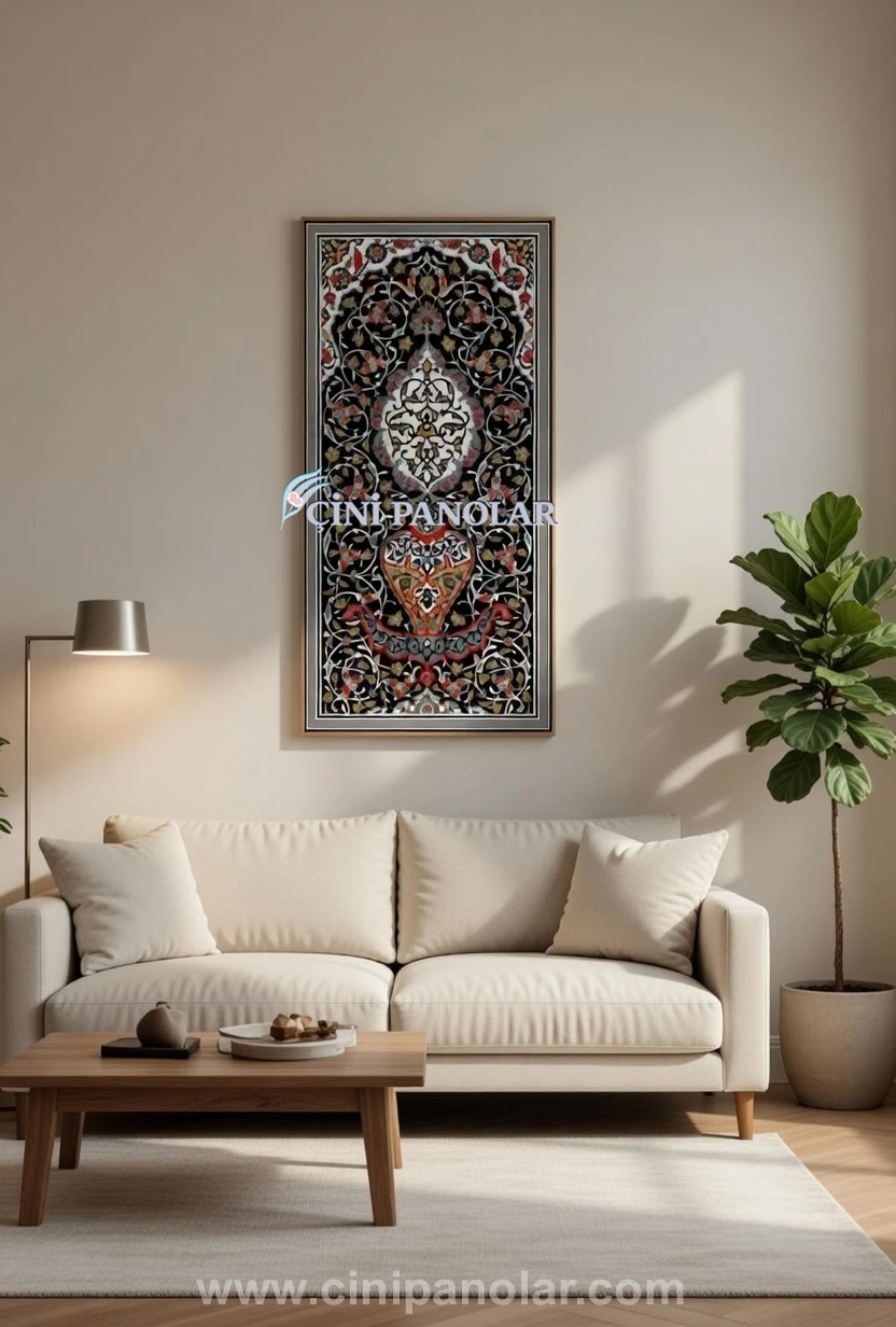 Osmanlı Vazo Motifli İznik Çini Duvar Tablosu | CT17