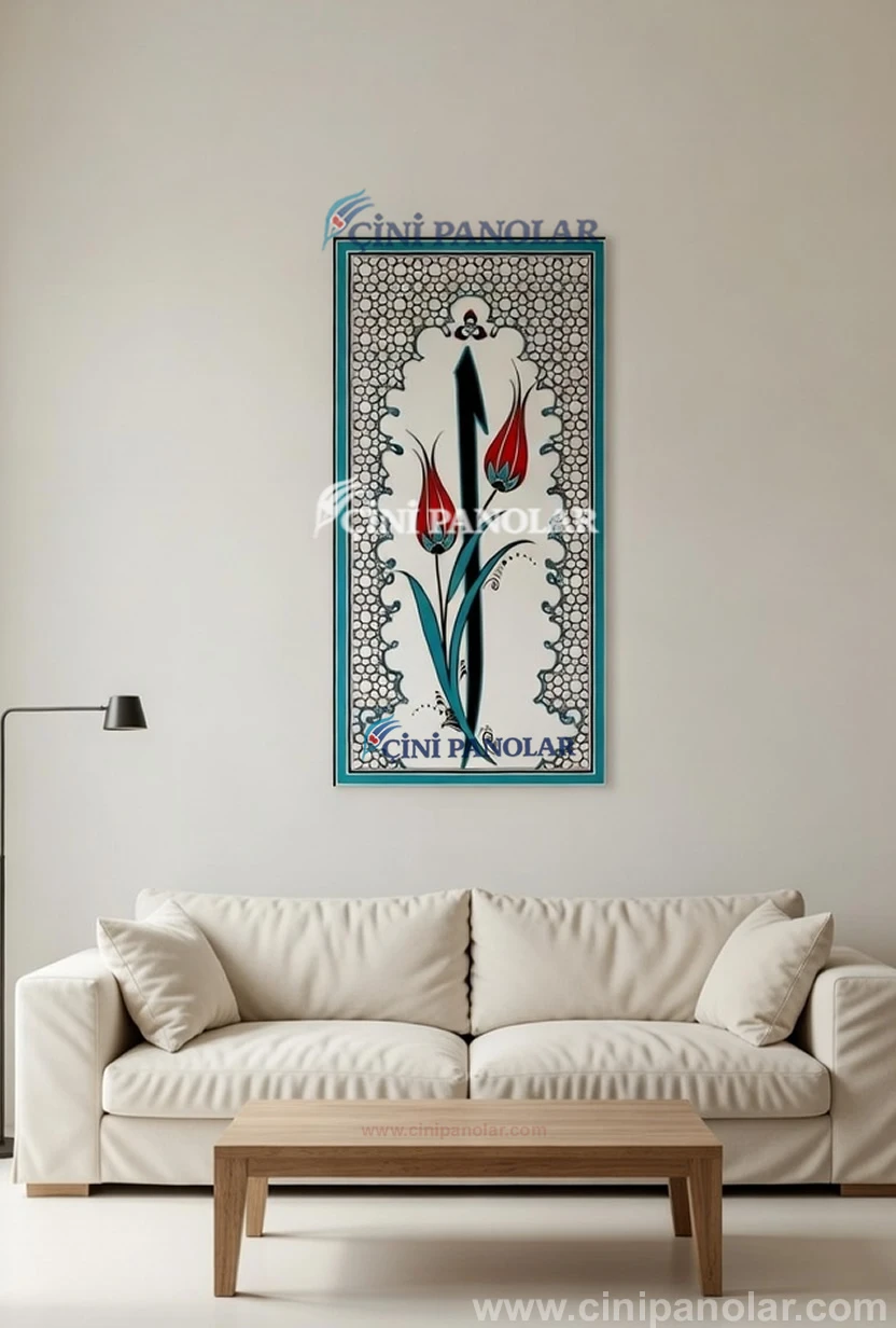 Lale Motifli İznik Çini Duvar Tablosu | CT04